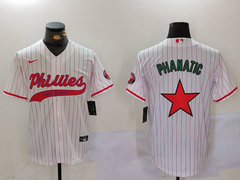 Men Philadelphia Phillies Blank White stripe Game 2024 Nike MLB Jersey style 9122